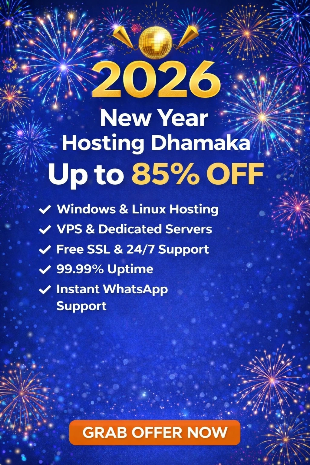 Hosting Home dedicated server hosting in india New Year 2026 Offer